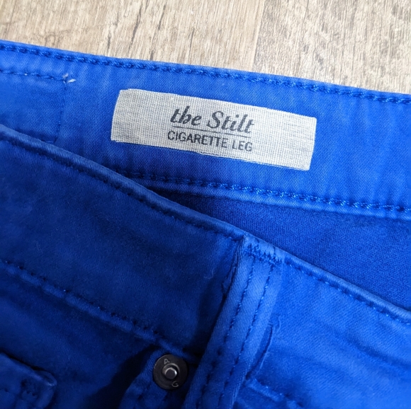 AG Adriano Goldschmied Blue The Stilt Cigarette Leg Jeans - Picture 4 of 6